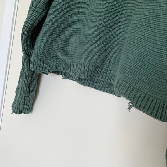 AE STUDIO Destroyed Cable Knit Sweater - Picture 5 of 6